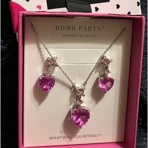 Love Struck by Cupid A Heart’s Love  Pink Sapphire Corundum Rhodium Plating NWT